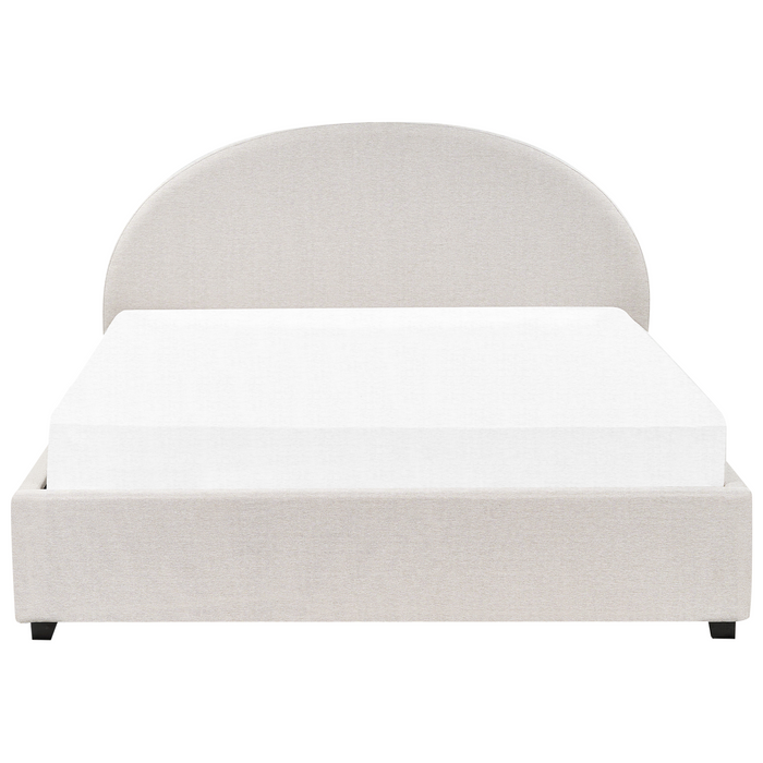 Beliani-VAUCLUSE-Bed met opbergruimte-Lichtbeige-160x200 cm-Polyester