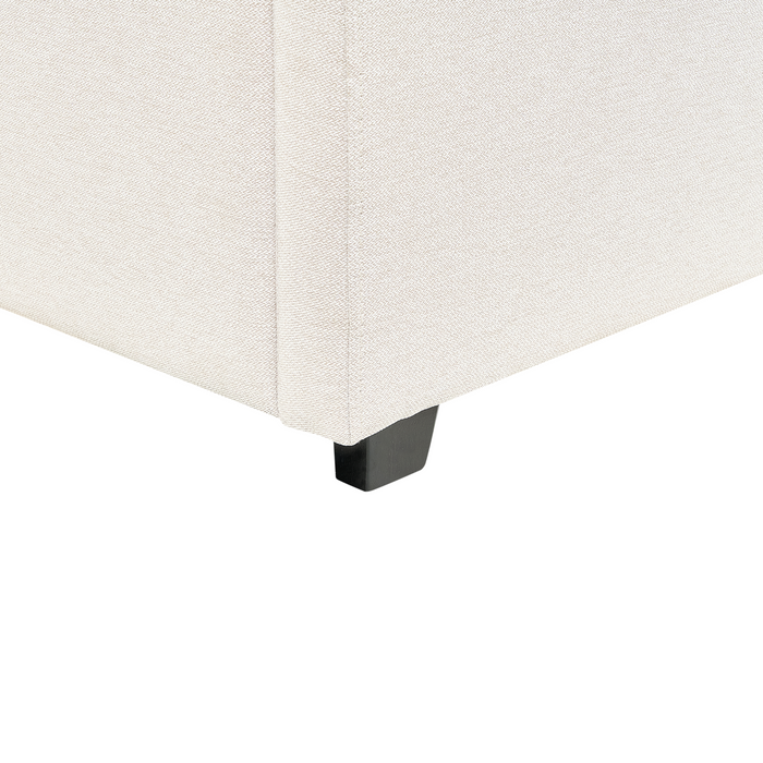 Beliani-VAUCLUSE-Bed met opbergruimte-Lichtbeige-160x200 cm-Polyester