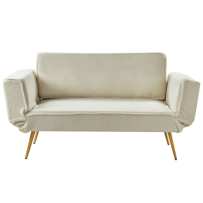 Beliani - SAARELA - Slaapbank - Gebroken wit - Bouclé