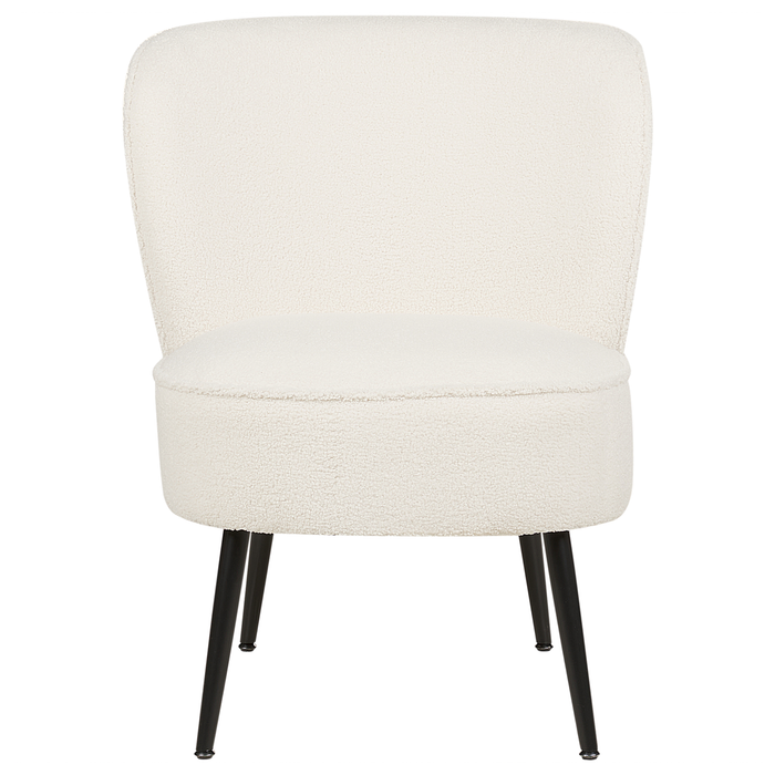 Beliani - VOSS - Fauteuil - Gebroken wit - Bouclé
