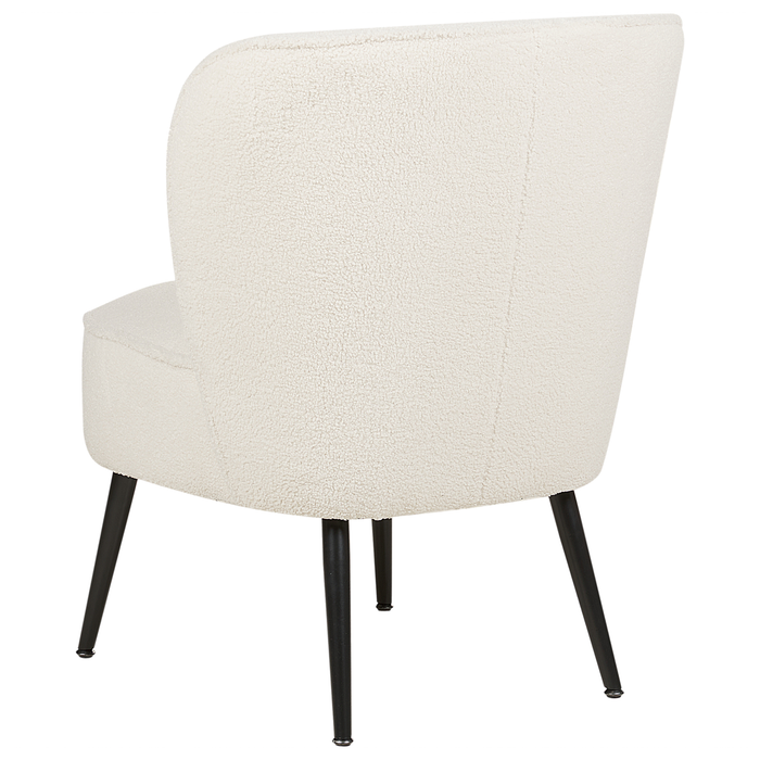 Beliani - VOSS - Fauteuil - Gebroken wit - Bouclé