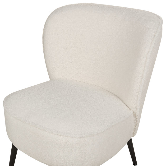 Beliani - VOSS - Fauteuil - Gebroken wit - Bouclé