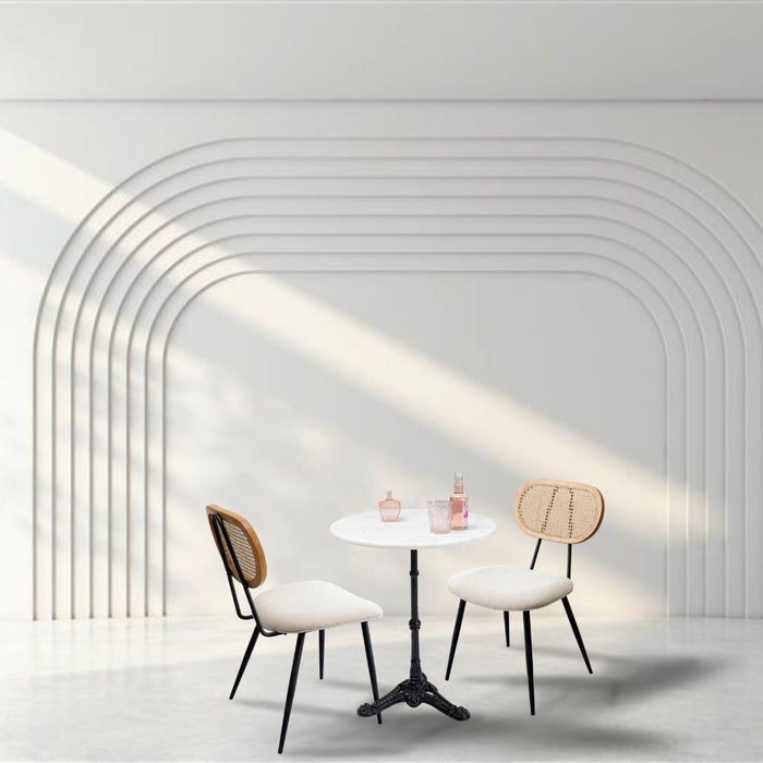 Kare Design Bistro Rosali tafel en 2 stoelen - wit