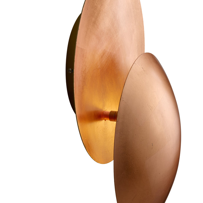 QAZQA Moderne wandlamp koper 34.5cm 2-lichts - Sunrise