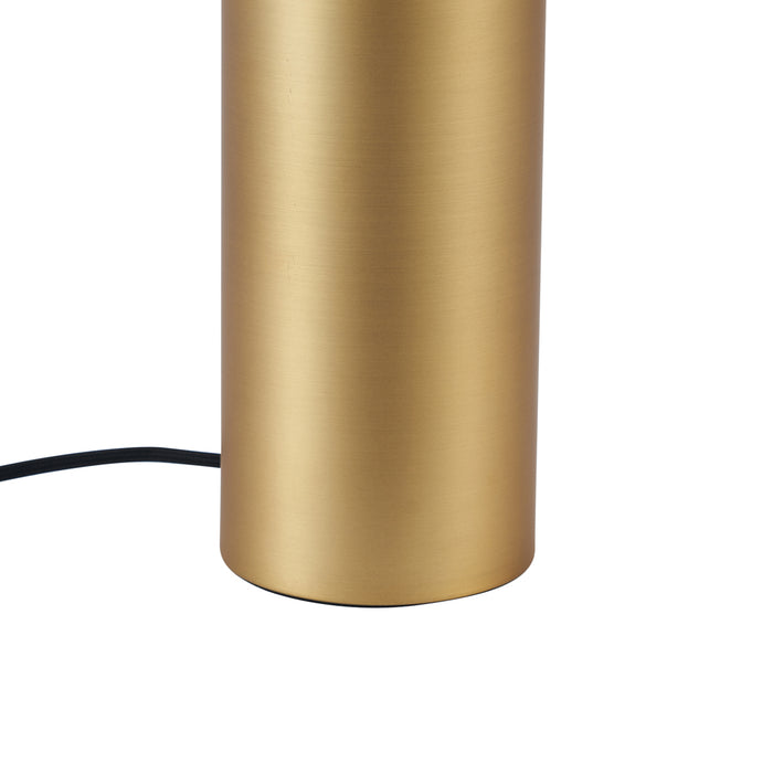 QAZQA Moderne tafellamp messing 24cm - Cylinder