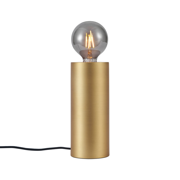 QAZQA Moderne tafellamp messing 24cm - Cylinder