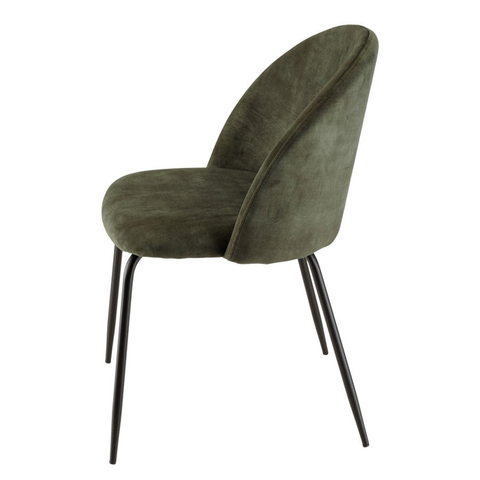 Macabane Set van 2 eetkamerstoelen Augustin velvet