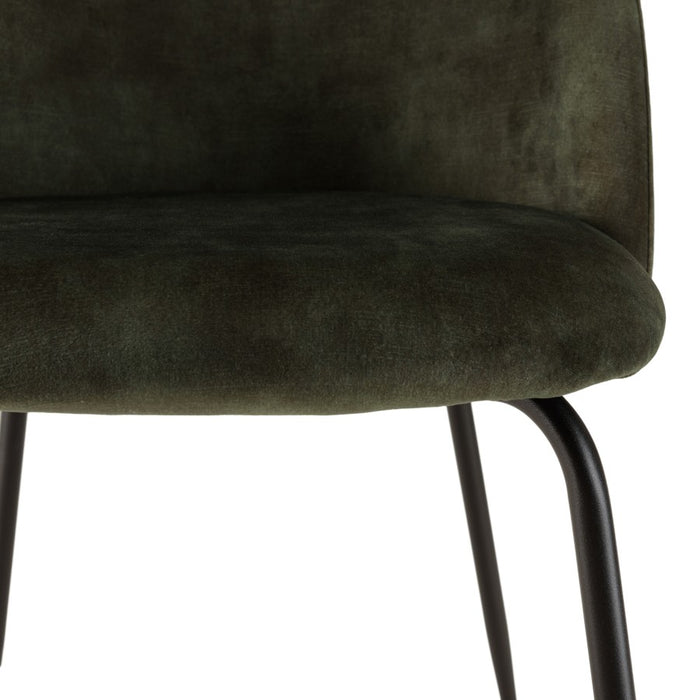 Macabane Set van 2 eetkamerstoelen Augustin velvet