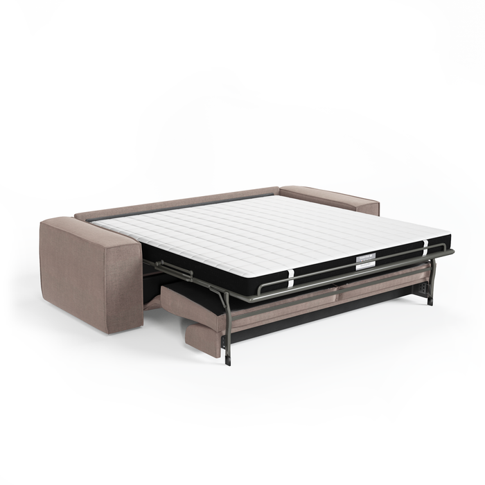 Express slaapbank dunlopillo fluweel taupe 160cm