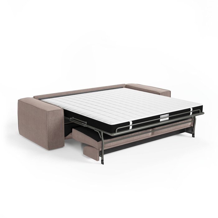 Express slaapbank dunlopillo fluweel taupe 160cm