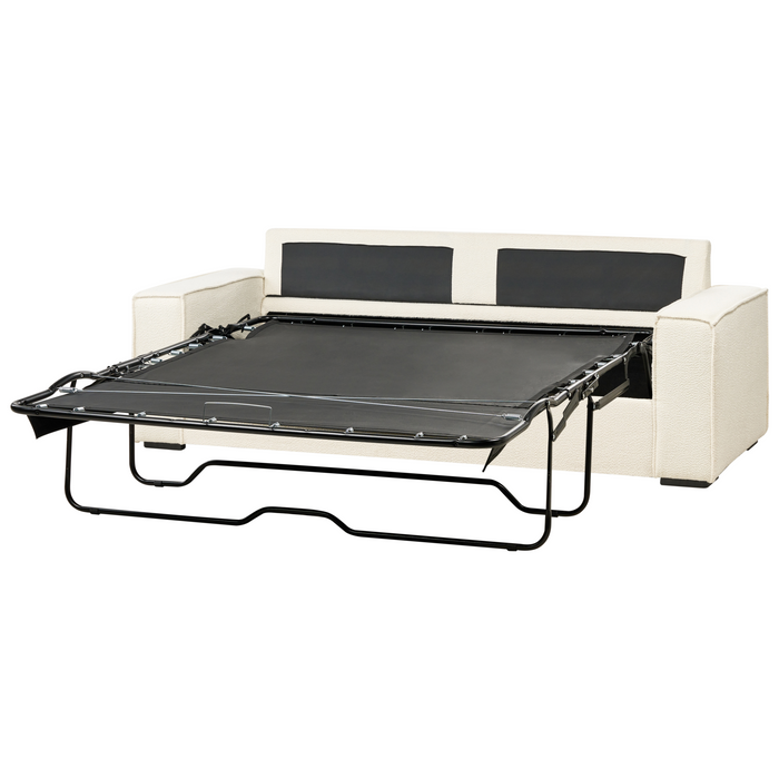 Beliani - VUOKATTI - Slaapbank - Gebroken wit - Bouclé