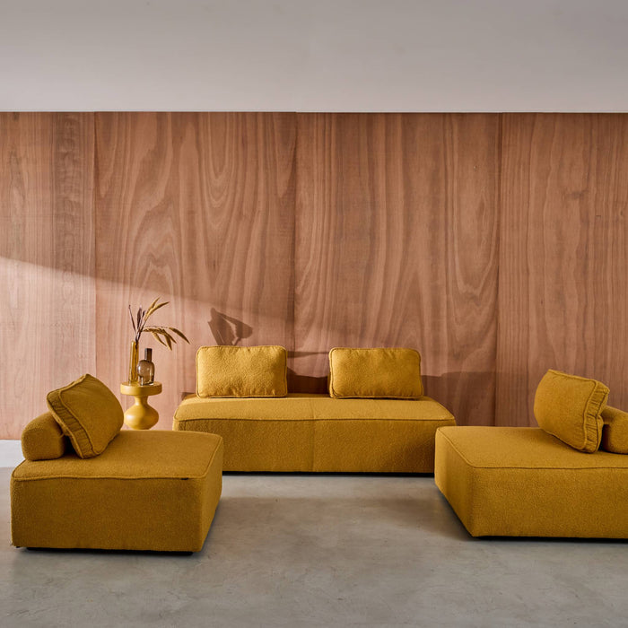 sweeek - Set van fauteuils voor modulaire bank 4 zitplaatsen bouclé