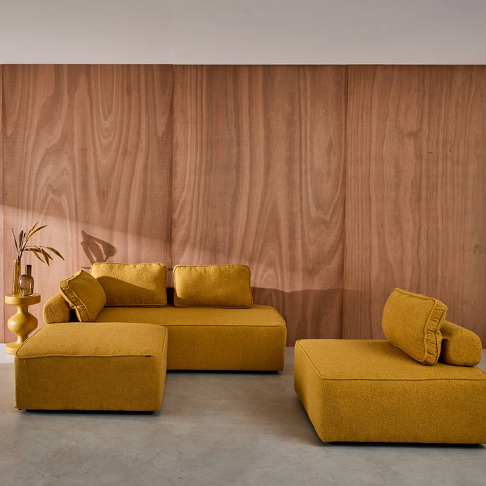 sweeek - Set van fauteuils voor modulaire bank 4 zitplaatsen bouclé