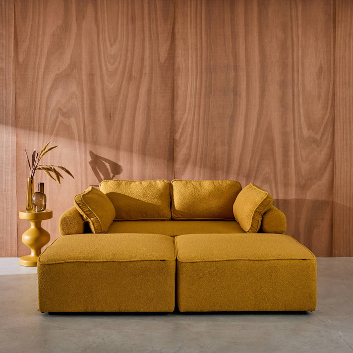 sweeek - Set van fauteuils voor modulaire bank 4 zitplaatsen bouclé