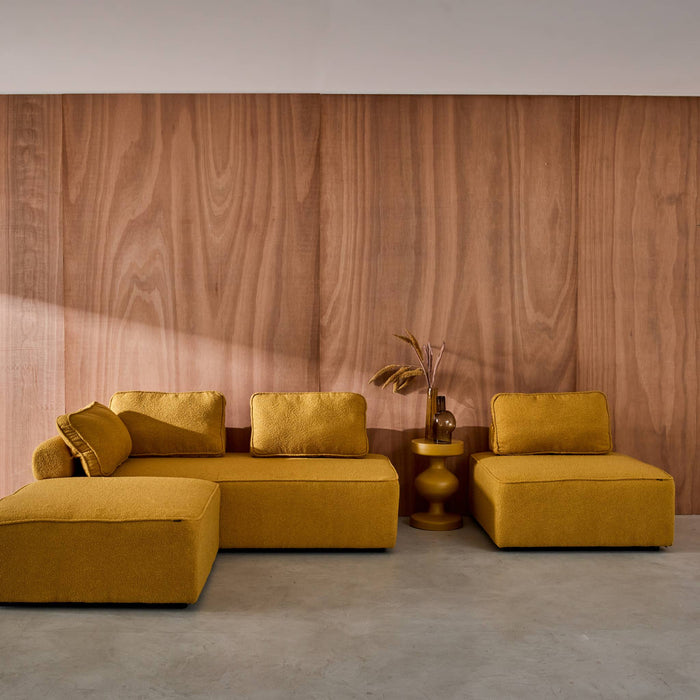 sweeek - Set van fauteuils voor modulaire bank 4 zitplaatsen bouclé