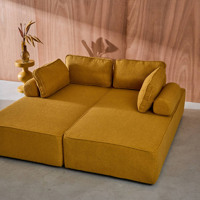 sweeek - Set van 2 fauteuils met elk 2 zitplaatsen voor modulaire bank