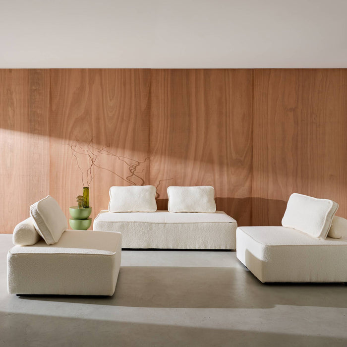 sweeek - Set van fauteuils voor modulaire bank 4 zitplaatsen bouclé