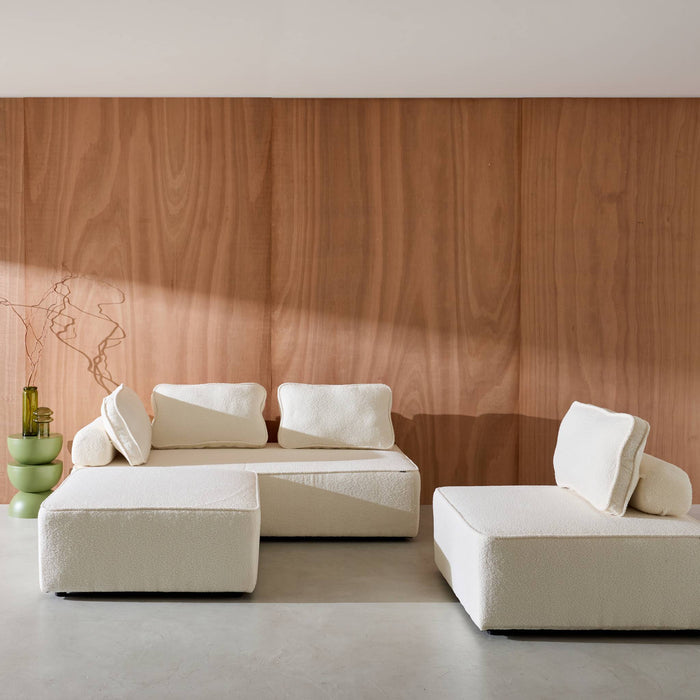 sweeek - Set van fauteuils voor modulaire bank 4 zitplaatsen bouclé