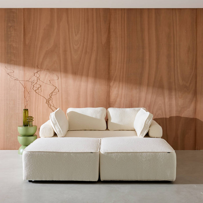 sweeek - Set van fauteuils voor modulaire bank 4 zitplaatsen bouclé