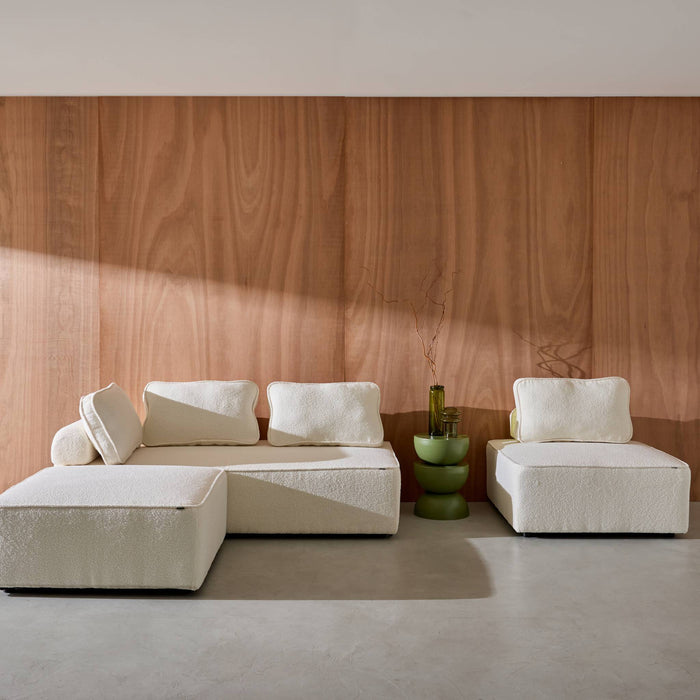 sweeek - Set van fauteuils voor modulaire bank 4 zitplaatsen bouclé