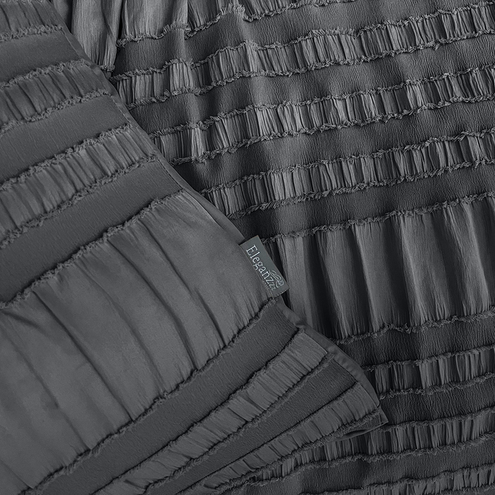 Eleganzzz Dekbedovertrek Micropercal Pure Stitches - anthracite