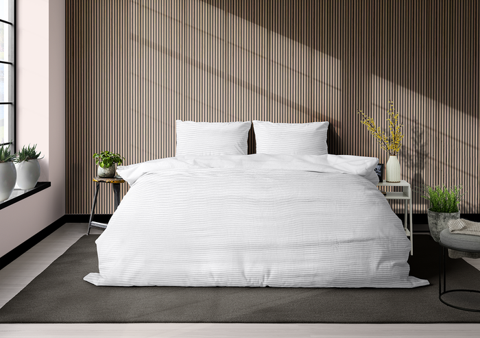 Eleganzzz Dekbedovertrek Micropercal Serenity Flow - pure white