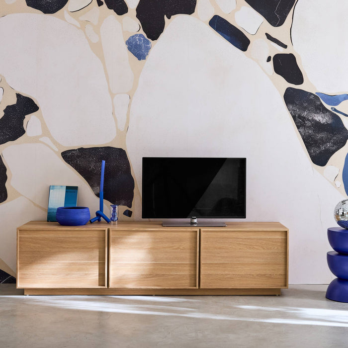 sweeek - TV-meubel houteffect 3 deuren 180cm