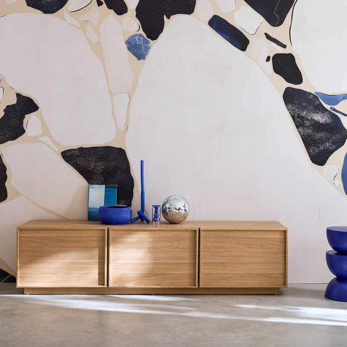 sweeek - TV-meubel houteffect 3 deuren 180cm