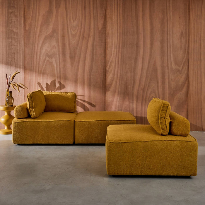 sweeek - Fauteuils boucléstof 1 zitplaats (set van 3)