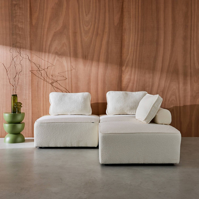 sweeek - Fauteuils boucléstof 1 zitplaats (set van 3)