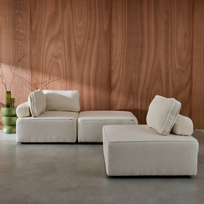 sweeek - Fauteuils boucléstof 1 zitplaats (set van 3)