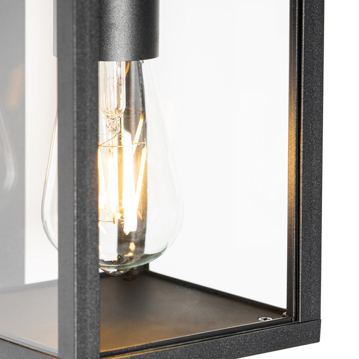 QAZQA Smart buiten wandlantaarn zwart IP44 incl. Wifi ST64- Charlois