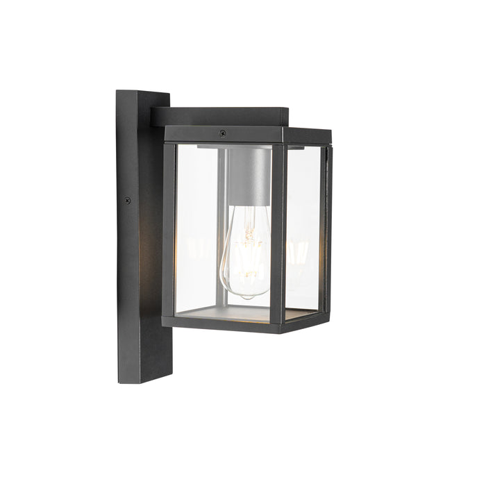 QAZQA Smart buiten wandlantaarn zwart IP44 incl. Wifi ST64- Charlois