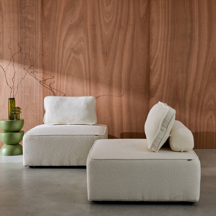 sweeek - Fauteuils boucléstof 1 zitplaats (set van 2)