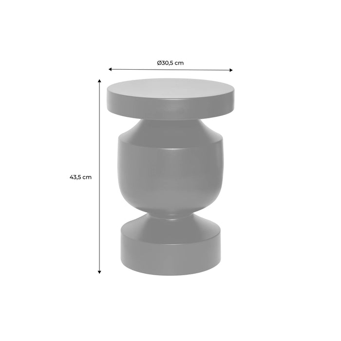 sweeek - Bijzettafel, hoofdeinde bank, nachtkastje in metaal, Ø30,5 x
