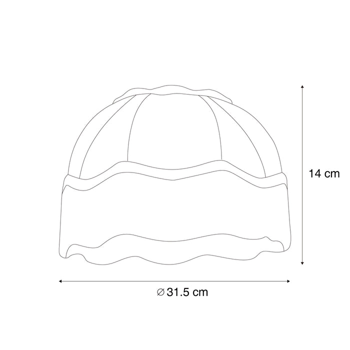 QAZQA Stoffen lampenkap beige met witte binnenkant 31,5|15|14 -