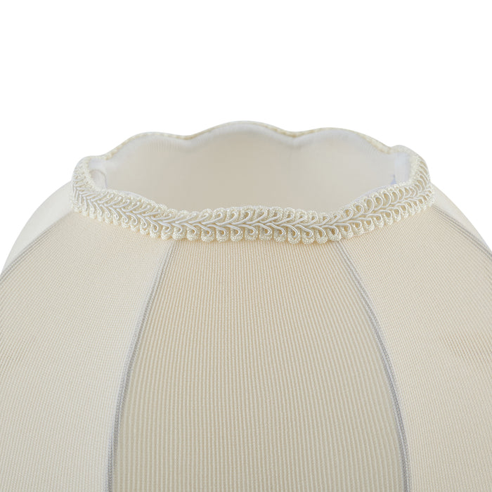 QAZQA Stoffen lampenkap beige met witte binnenkant 31,5|15|14 -