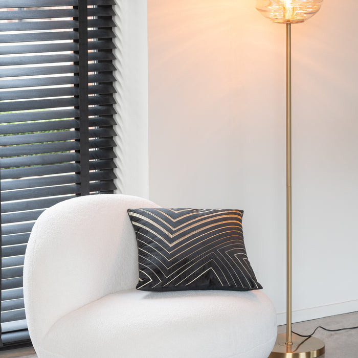 J-Line loungestoel Sneeuw populieren - hout|schuim - wit|zwa