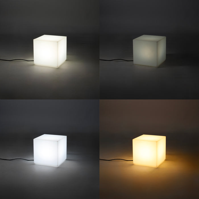 QAZQA Smart buitenlamp wit 30 cm vierkant incl. LED A60 IP44 - Nura