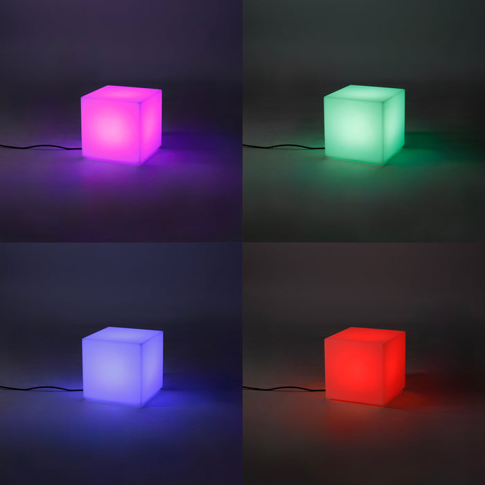 QAZQA Smart buitenlamp wit 30 cm vierkant incl. LED A60 IP44 - Nura