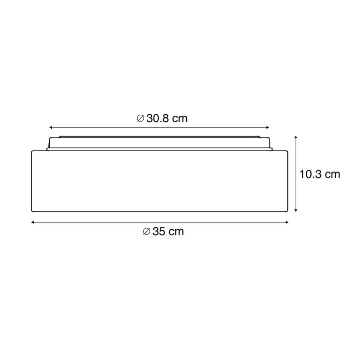 QAZQA Smart plafondlamp zwart 35cm incl. LED en afstandsbediening -
