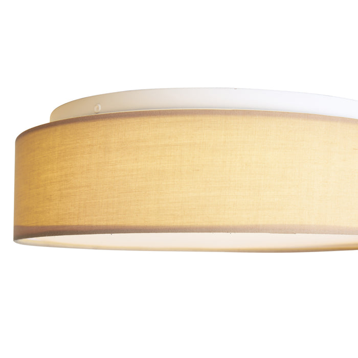 QAZQA Smart plafondlamp beige 35cm incl. LED en afstandsbediening -