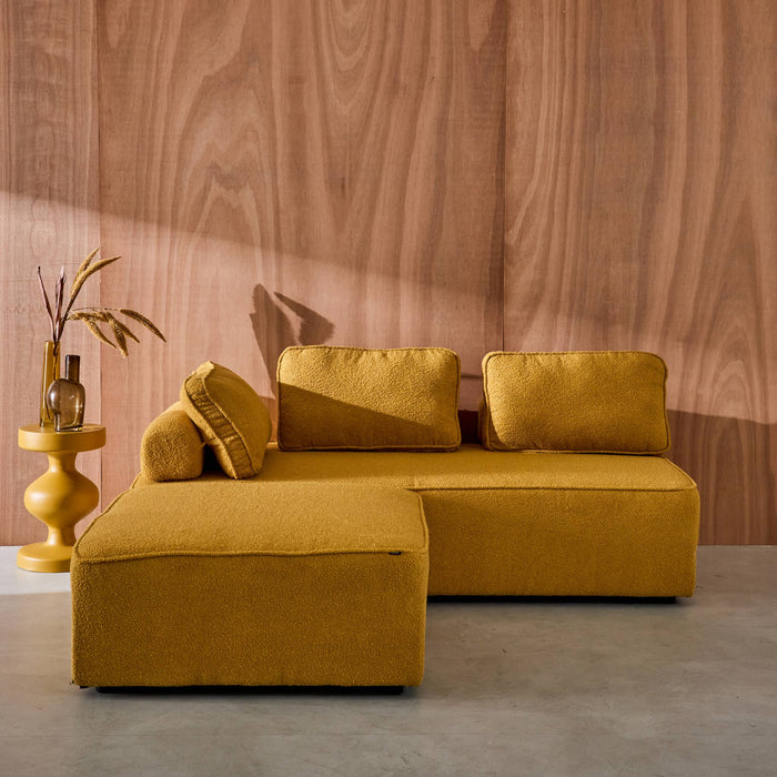 sweeek - Set van fauteuils voor modulaire bank 3 zitplaatsen bouclé