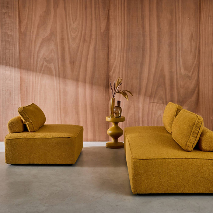 sweeek - Set van fauteuils voor modulaire bank 3 zitplaatsen bouclé