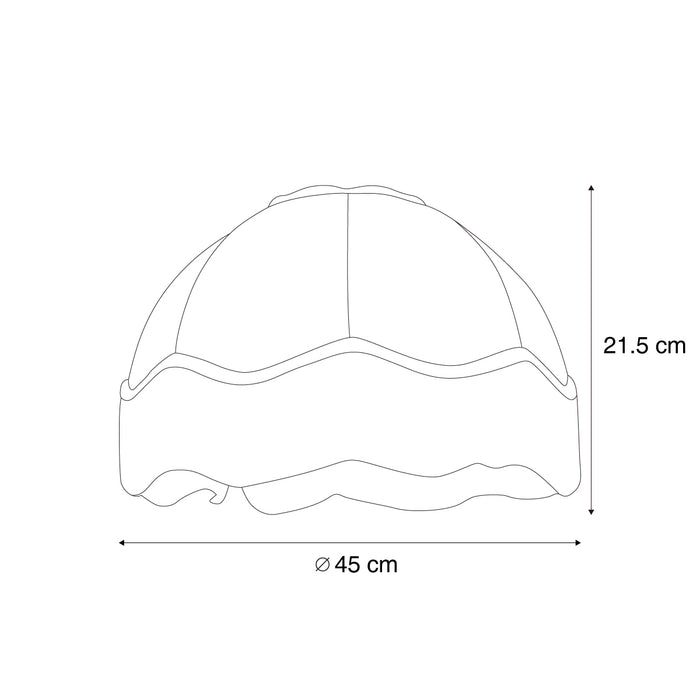 QAZQA Stoffen lampenkap bloemen dessin met witte binnenkant