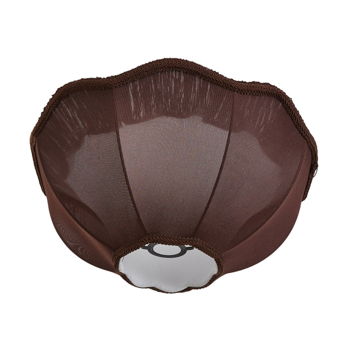 QAZQA Stoffen lampenkap bruin met witte binnenkant 45|15|21,5 -