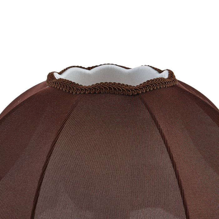 QAZQA Stoffen lampenkap bruin met witte binnenkant 45|15|21,5 -