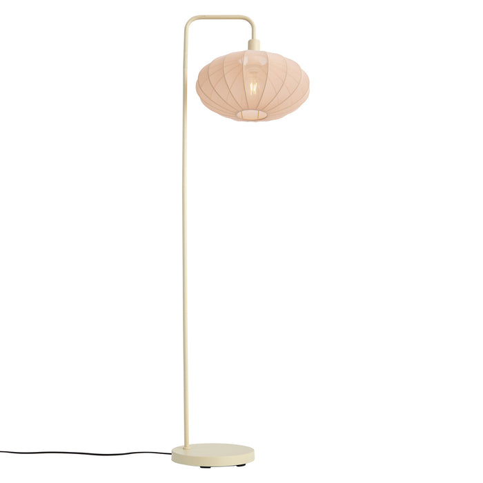 QAZQA Japandi vloerlamp beige met stoffen crème kap - Bida