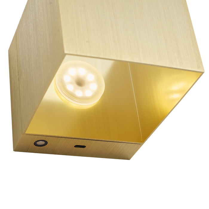 QAZQA Moderne wandlamp goud incl. LED en touch dimmer oplaadbaar -
