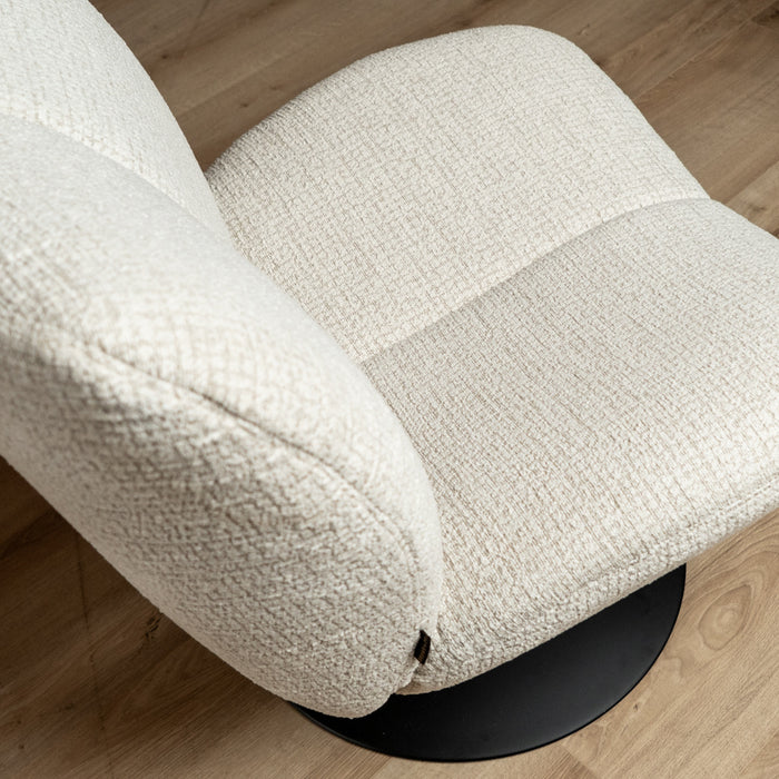 Bronx71 Draaifauteuil Moira gemêleerde stof beige
